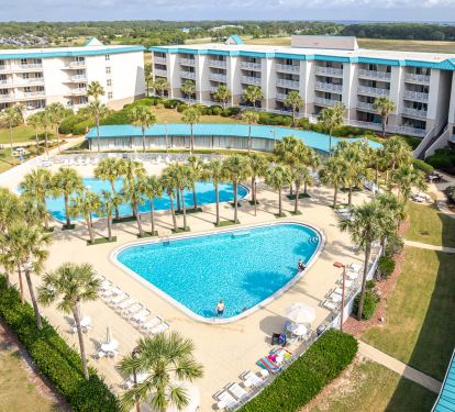 Lavish lagoon style pool deck!