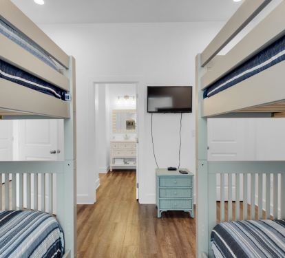 Downstairs Bunk Room with two double bunks