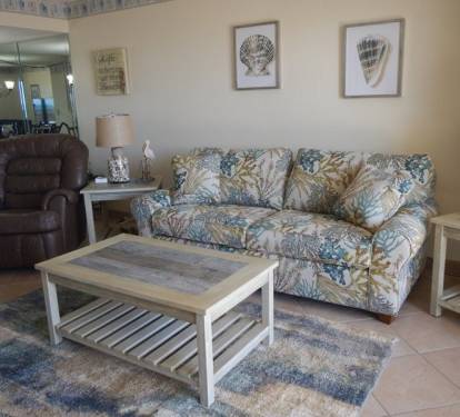 Queen size sofa sleeper with very comfortable foam mattress