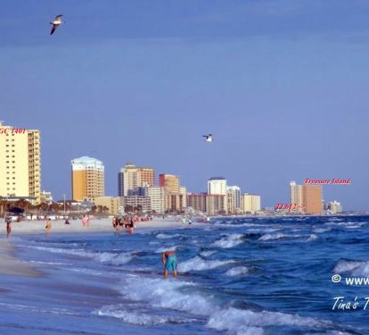 View from the beach just west of our Gulf Crest Condo Building looking east