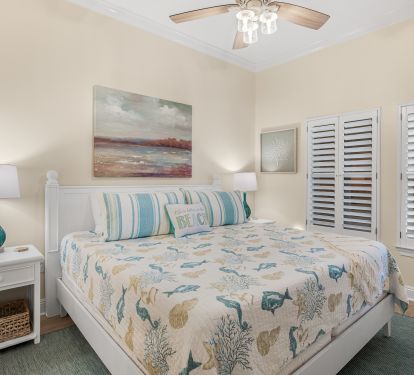 Guest BR#1 has king bed, attached bath