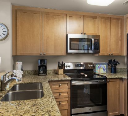 Fully equipped kitchen with everything you need.