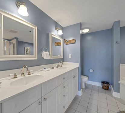 Master bathroom with double vanity