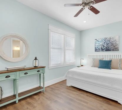 Breeze-22 Bed 3 - Photo 1 - Stylish 2nd floor coastal chic king suite with private bath and wall-mount tv
