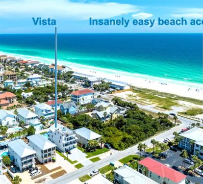 Vista-3 located only 351 feet down the sidewalk from Destin's famous sugar sand beach.