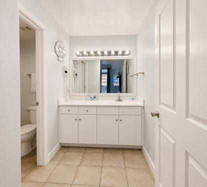 This bathroom is in bedroom #1