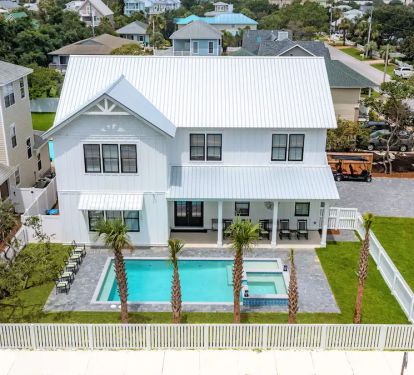 Sundance-10 Brand new palm-lined home less than a block from Destin's sugar sand beaches.