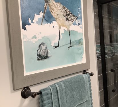 Master bath wall paintings 