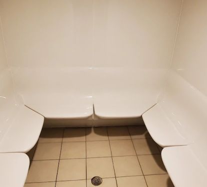 Onsite steam room included too.