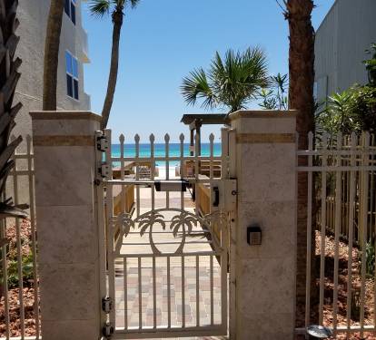 Coded gate beach entry