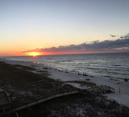 Sunrise view looking east with dune walkover &amp; sunning deck