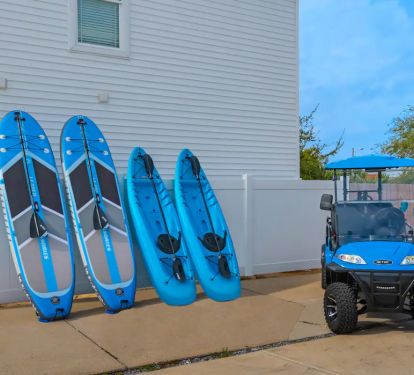 Freestyle-6 No need to rent paddleboards, golf cart, or kayaks. Freestyle has 'em all for you for free!