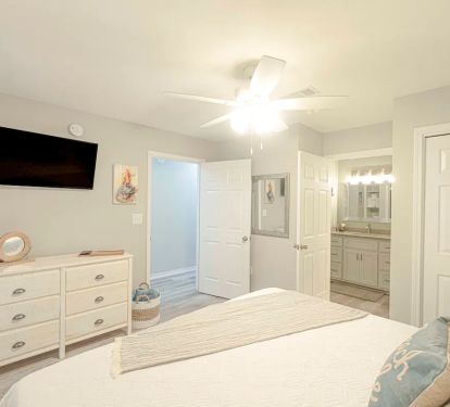 44 inch Smart TV in bedroom