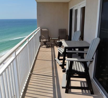 Balcony also has 2 straight chairs