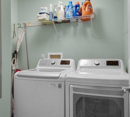 Full size washer and dryer in unit