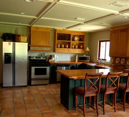 Full view of the kitchen