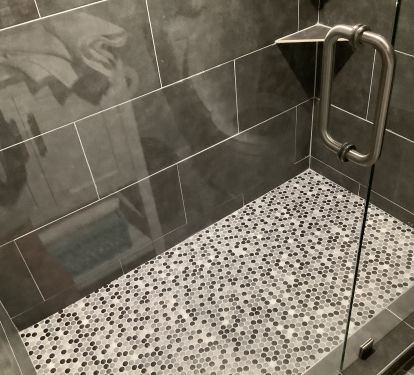 Second bathroom shower floor 