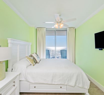 The third suite also has its own bathroom and balcony access