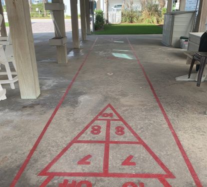 Shuffleboard under the house