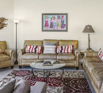 Lots of room for lounging and watching the Gulf!