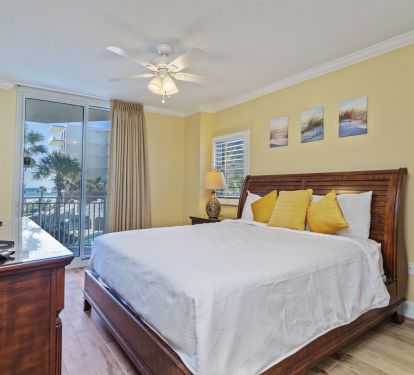 Each king master suite has its own private bathroom and patio access