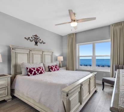 Primary Bedroom with King Bed and Ocean View
