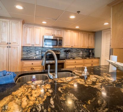 Gourmet kitchen with all the upgrades. Keurig, blender, coffee maker and more