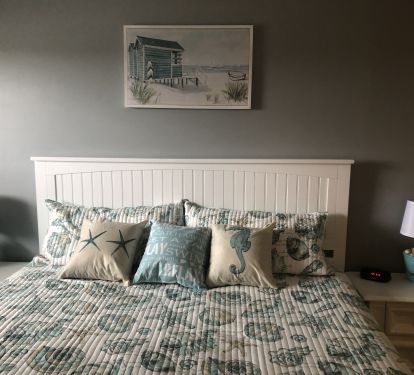 King size bed.