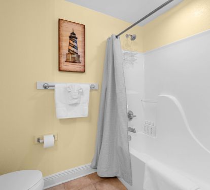 Master bath with shower and tub
