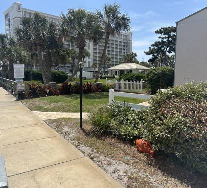 Walkway to beach beside unit 19