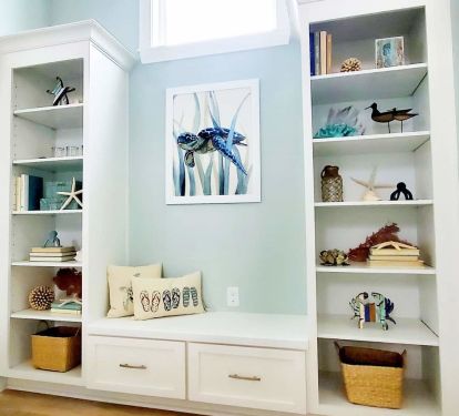 Coral Seahorse Stair Landing