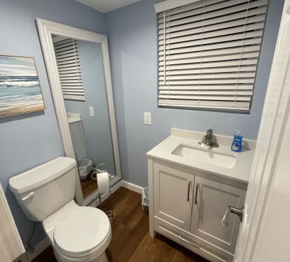 Half bath off Living area and kitchen recently remodeled