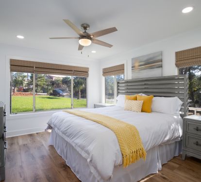 BR 1 has a king bed, large screen tv, oversized closet and ensuite bathroom.