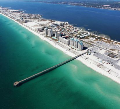 Beautiful Navarre Beach with the longest Pier on the Gulf of Mexico