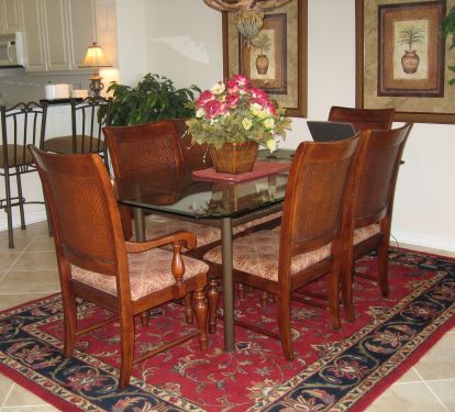 Elegant Dining Room in Penthouse Unit, Comfortably Seats 6