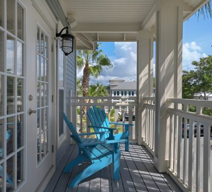 The private balcony off of the master bedroom is a great spot to relax.