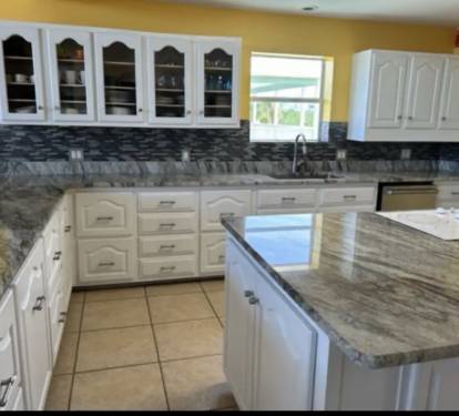 Kitchen with new Granite countertops
