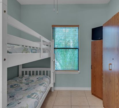 Bunk beds for supervised children and TV