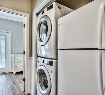 Full sized washer/dryer and second refrigerator 