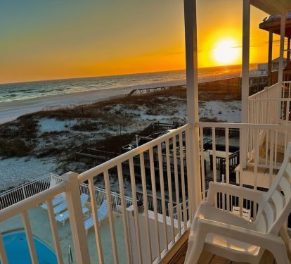 Daily sunsets seen from the second level master bedroom private balcony!