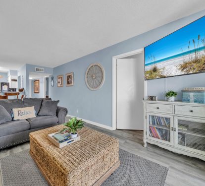 Living room opens to balcony!