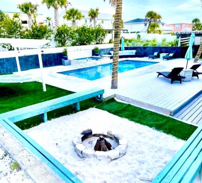 Backyard Oasis with Full Size Pool and Endless Space for Lounging and Relaxing