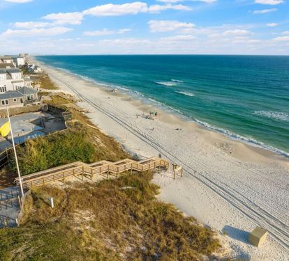 Our closest inlet beach access point is a 5 minute walk from the house