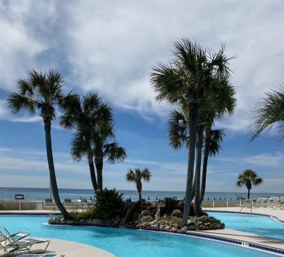 Lagoon-Style Pool Overlooking the Gulf