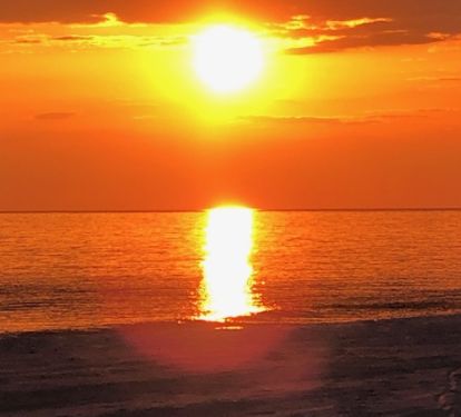 Fire Sunset from the Beach