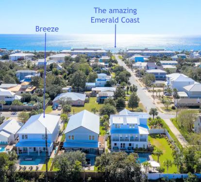 Breeze-6 Breeze's perfect location. Super close to the beach...but just far enough away from the noise... to create the peaceful beach retreat!