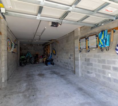 Private garage with beach gear and bikes