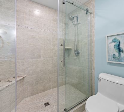 Master Bath with Double Vanity and Gorgeous Walk-in Shower