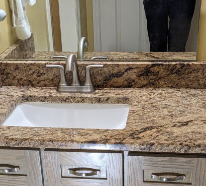Guest bath with granite countertop