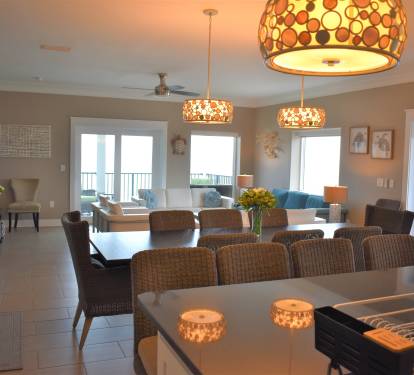 3RD FLOOR MAIN GULF FRONT KITCHEN, DINING, &amp; LIVING WITH PLENTY OF SEATING